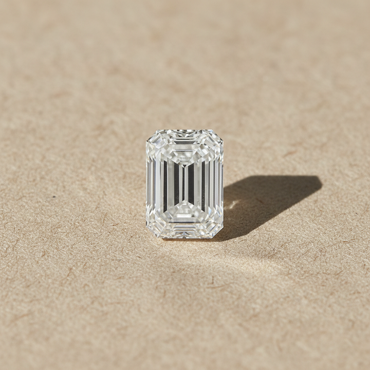 6.05 Carat Emerald Cut Lab Grown Diamond, VS2/F