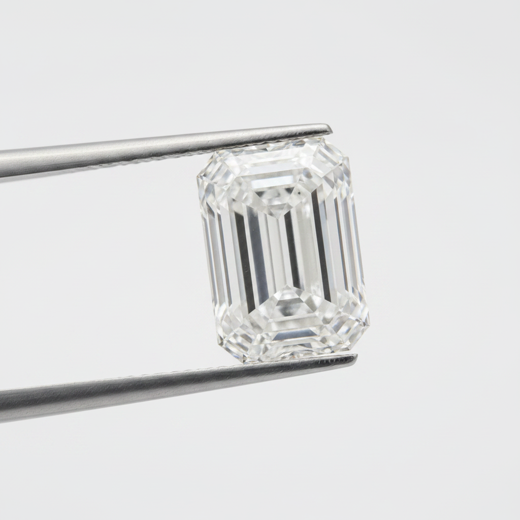 6.05 Carat Emerald Cut Lab Grown Diamond, VS2/F