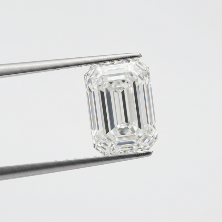 6.05 Carat Emerald Cut Lab Grown Diamond, VS2/F