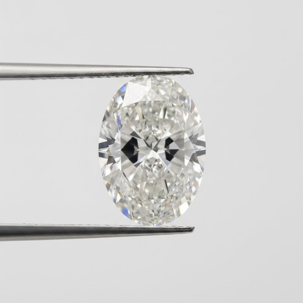 6,05 karaat ovaal geslepen laboratoriumdiamant, VS1/F
