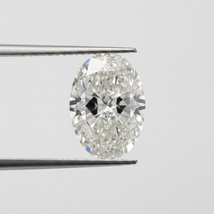 6,05 karaat ovaal geslepen laboratoriumdiamant, VS1/F