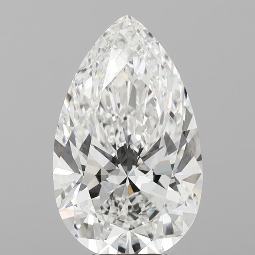 6.05 Carat Pear Cut Lab Grown Diamond VVS2F