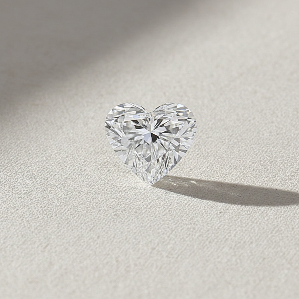 6.06 Carat Heart Cut Lab Grown Diamond VVS2 E Color IGI Certified
