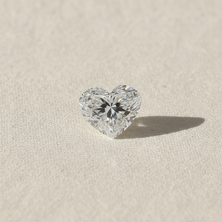 6.08 Carat Heart Cut Lab Grown Diamond VS1 F Color IGI Certified
