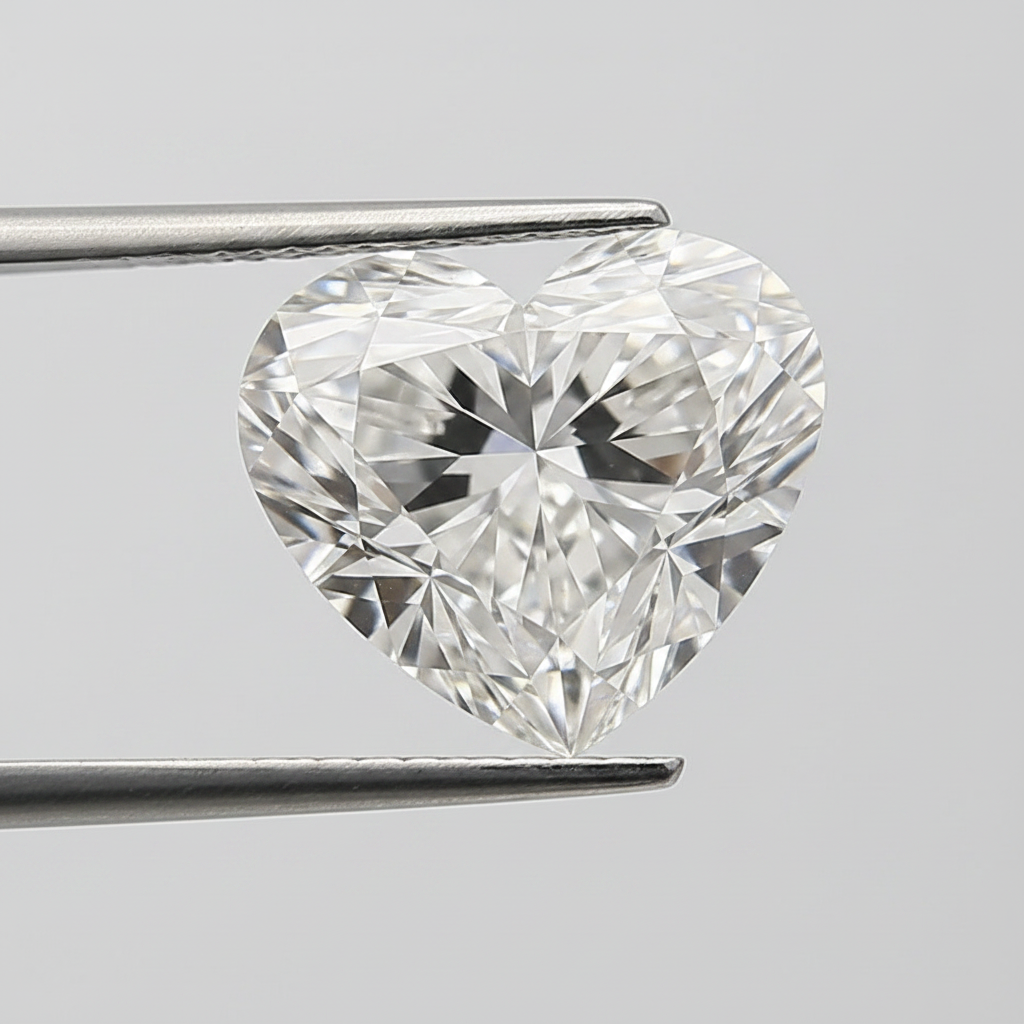 6.08 Carat F VS1 Heart Shape CVD Lab Grown Diamond IGI Certified
