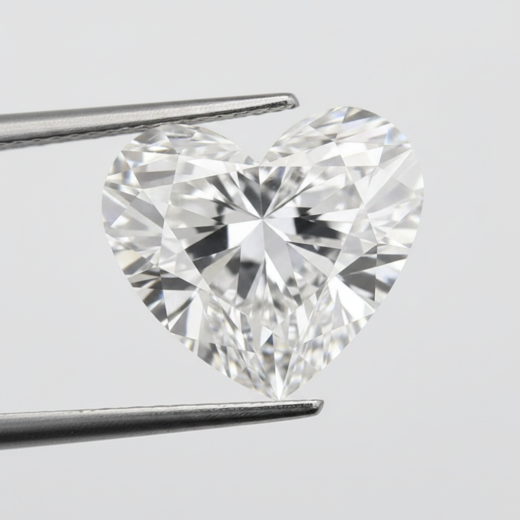 1.00 Carat E VVS2 Heart Shape CVD Lab Grown Diamond IGI Certified

