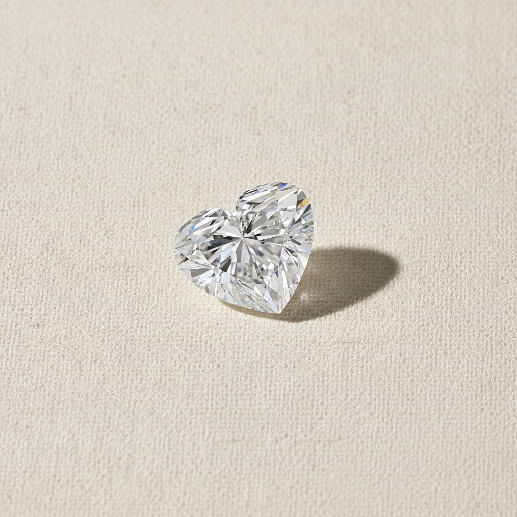 1.00 Carat Heart Cut Lab Grown Diamond VVS1 E Color IGI Certified
