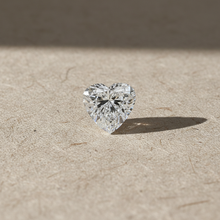 1.00 Carat Heart Lab Grown Diamond, VS1/E