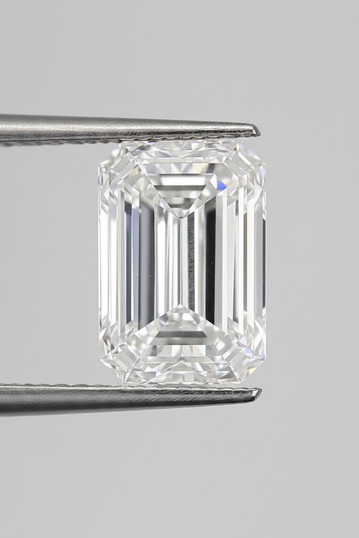 4.90 Carat Emerald Cut Lab Grown Diamond, VS2/D