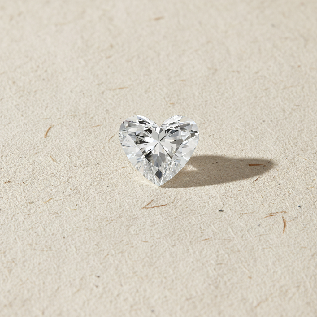 1.01 Carat Heart Cut Lab Grown Diamond VVS1 F Color IGI Certified
