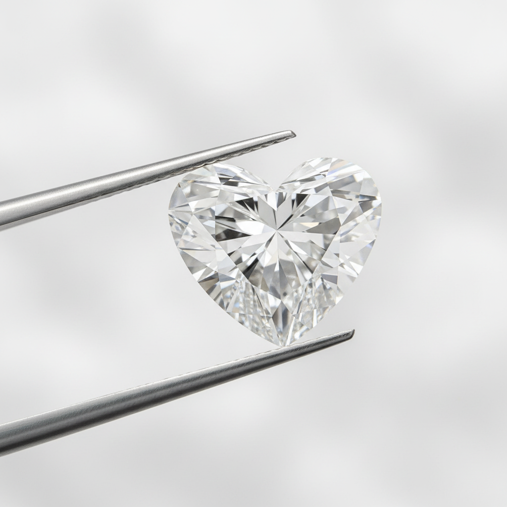 1.01 Carat F VVS1 Heart Shape CVD Lab Grown Diamond IGI Certified
