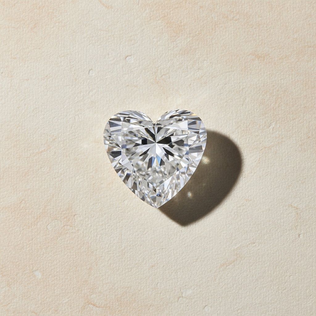 1.08 Carat Heart Cut Lab Grown Diamond VS1 D Color IGI Certified
