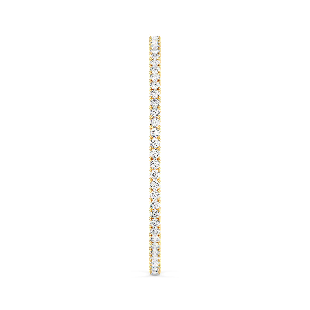 7.09 Ct Lab Grown Diamond Full Eternity Bangle in Yellow Gold