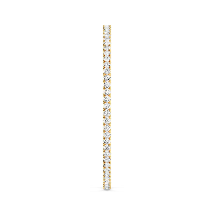 7.09 Ct Lab Grown Diamond Full Eternity Bangle in Yellow Gold