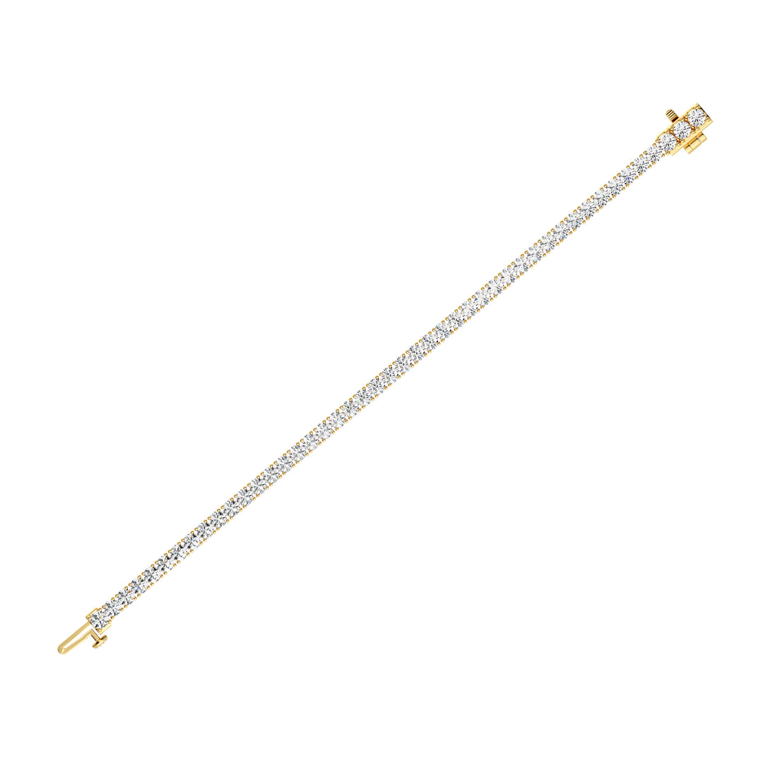 7.11 Ct Lab Grown Diamond Tennis Bracelet in Yellow Gold