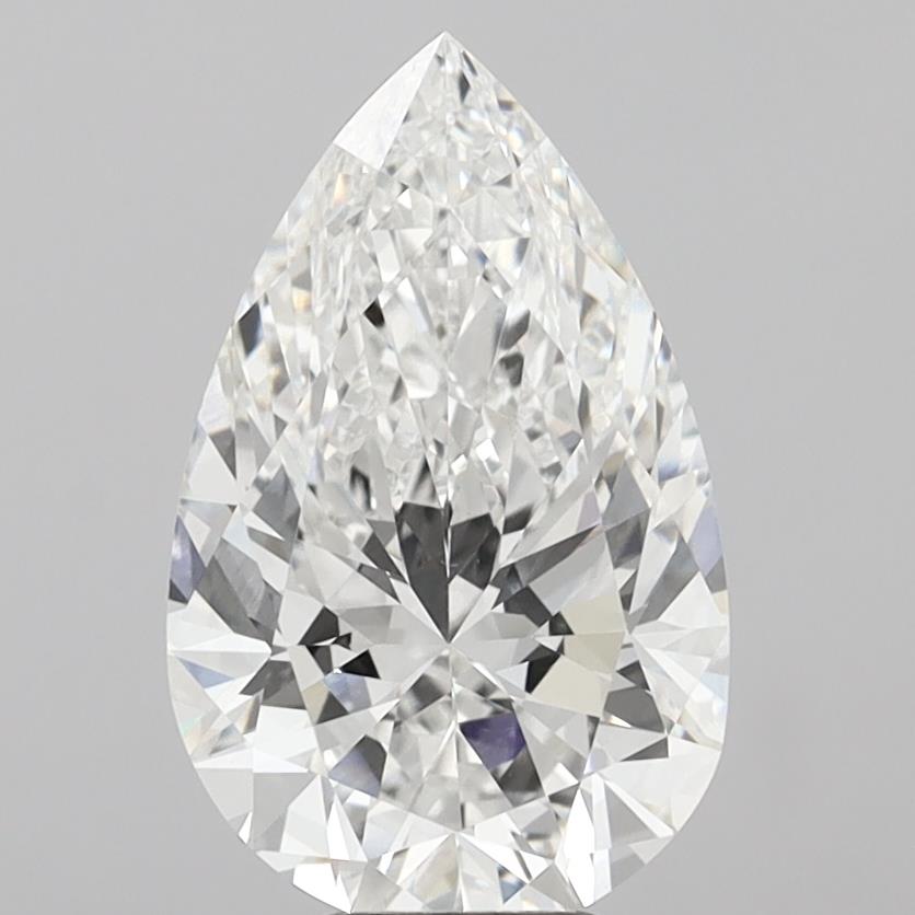 7.01 Carat Pear Cut Lab Grown Diamond,VVS2F