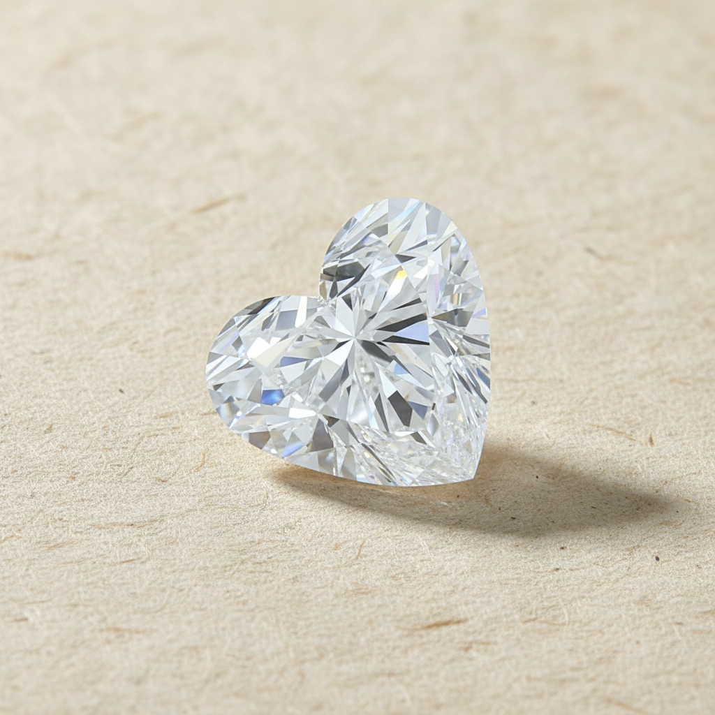 7.02 Carat Heart Cut Lab Grown Diamond VS1 E Color IGI Certified
