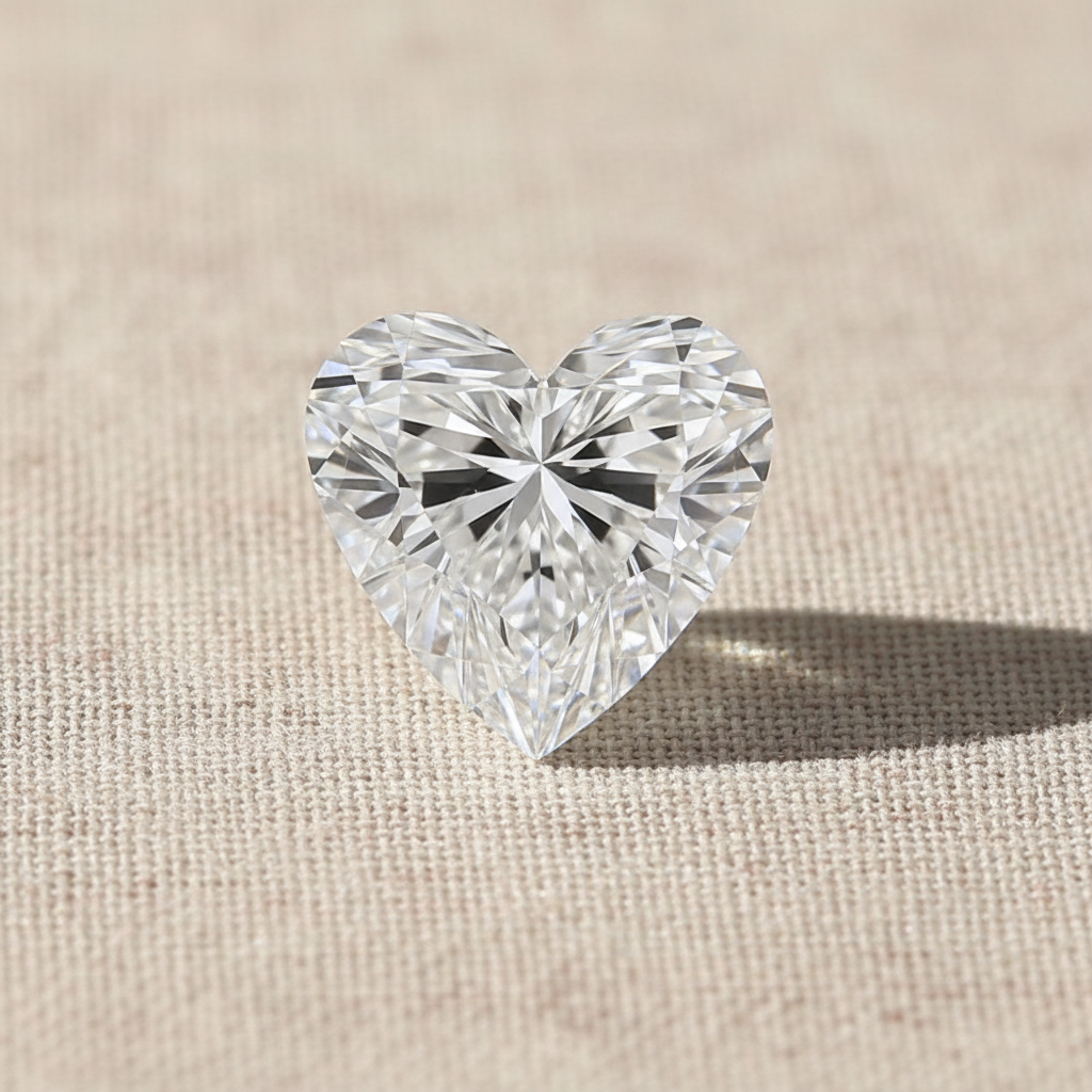 7.02 Carat Heart Cut Lab Grown Diamond VVS2 F Color IGI Certified
