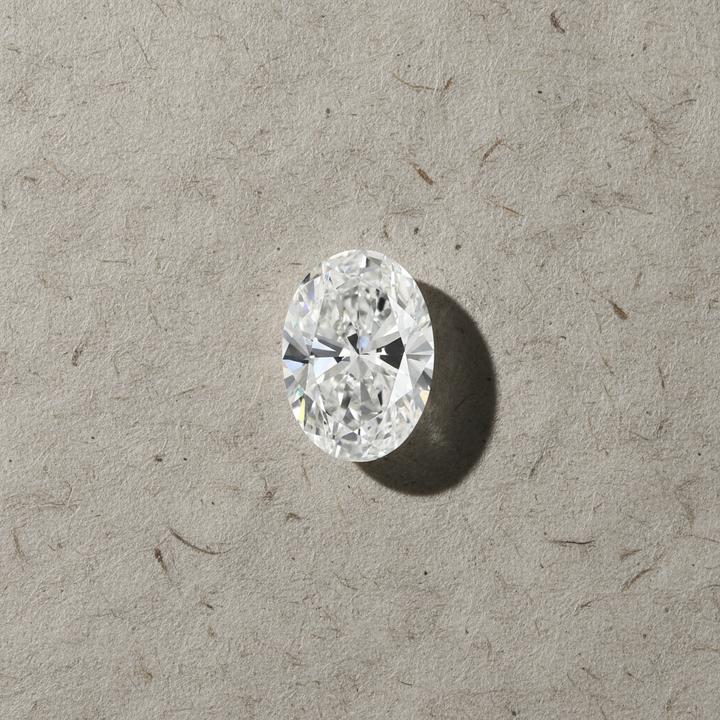 7,02 karaat ovaal geslepen laboratoriumdiamant, VVS2/F