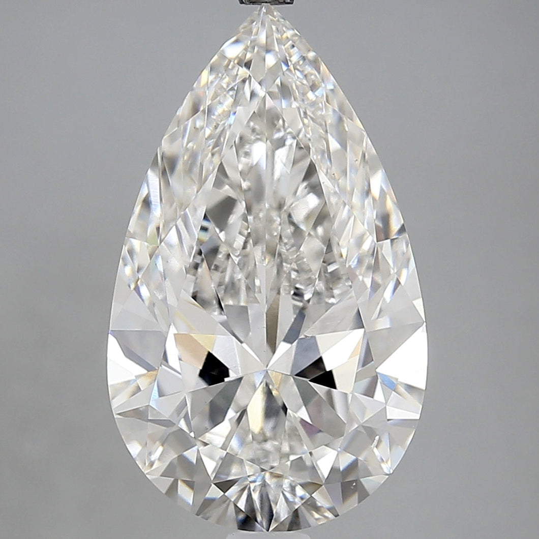 7.02 Carat Pear Cut Lab Grown Diamond VS2F