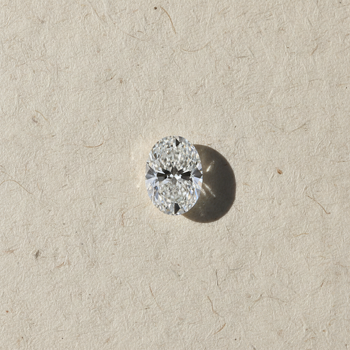 7,03 karaat ovaal geslepen laboratoriumdiamant, VVS2/F