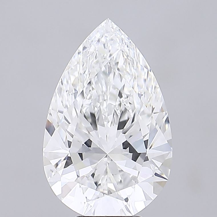 7.03 Carat Pear Cut Lab Grown Diamond VVS2F