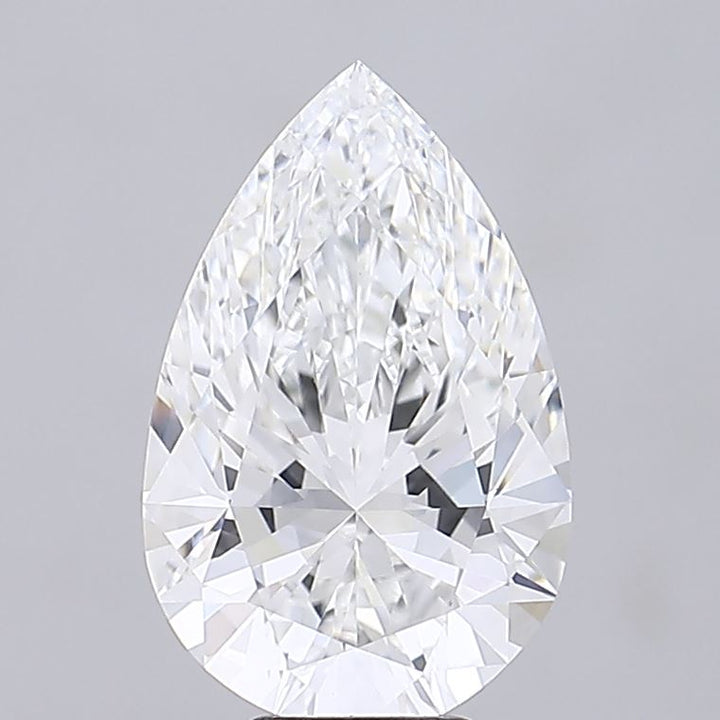7.03 Carat Pear Cut Lab Grown Diamond VVS2F