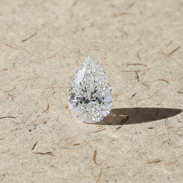 7.03 Carat Pear Cut Lab Grown Diamond VVS2 F Color IGI Certified
