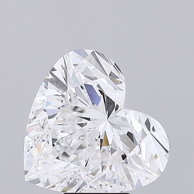 Diamant cultivé en laboratoire, taille cœur, 7,04 carats, VS2D