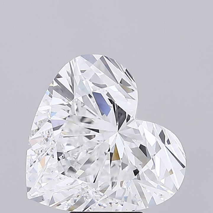 Diamant cultivé en laboratoire, taille cœur, 7,04 carats, VS2D