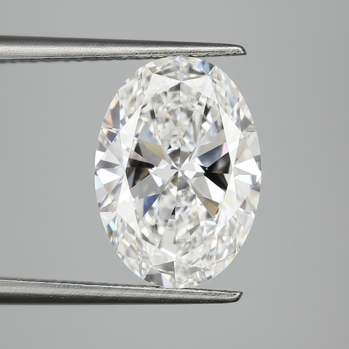 7,04 karaat ovaal geslepen laboratoriumdiamant, VS1/E