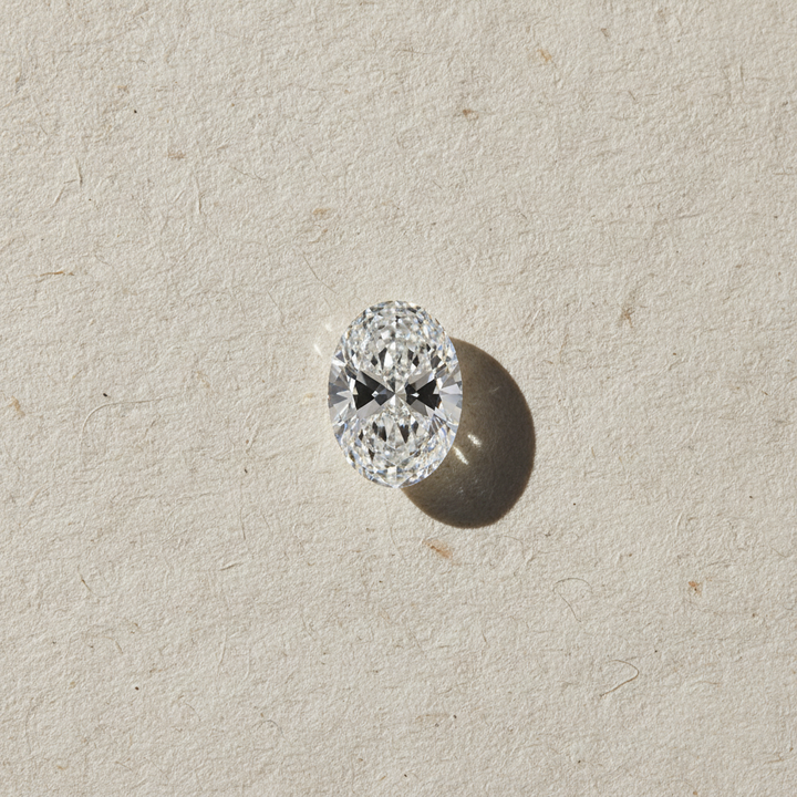 7,04 karaat ovaal geslepen laboratoriumdiamant, VVS2/F