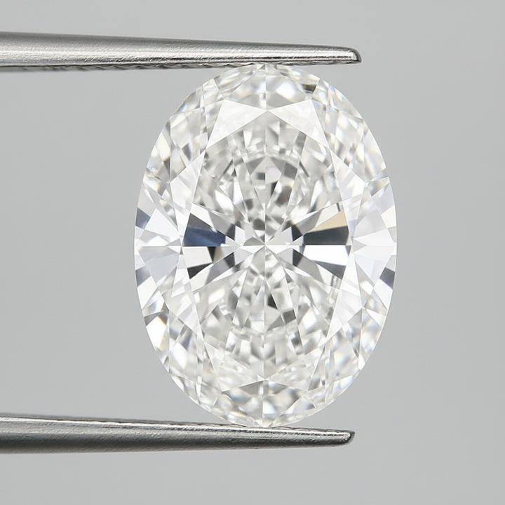 7,06 karaat ovaal geslepen laboratoriumdiamant, VVS2/F