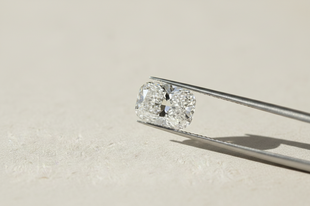 7,07 karaats kussen gemodificeerde laboratorium-gegroeide diamant, VVS2/F
