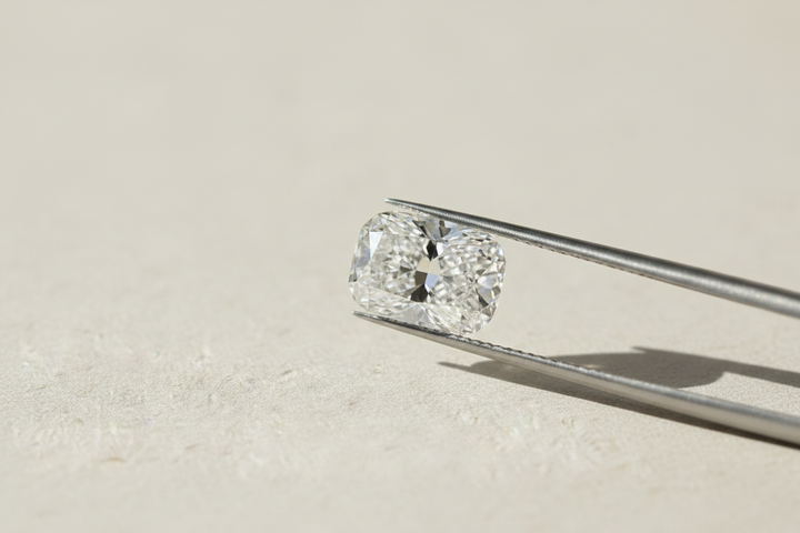 7,07 karaats kussen gemodificeerde laboratorium-gegroeide diamant, VVS2/F