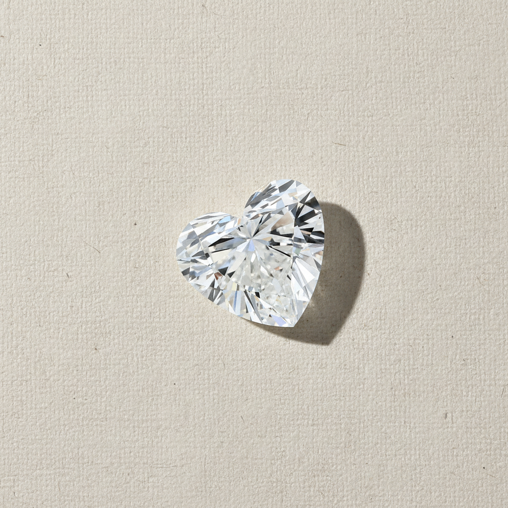 7.08 Carat Heart Cut Lab Grown Diamond VVS2 E Color IGI Certified
