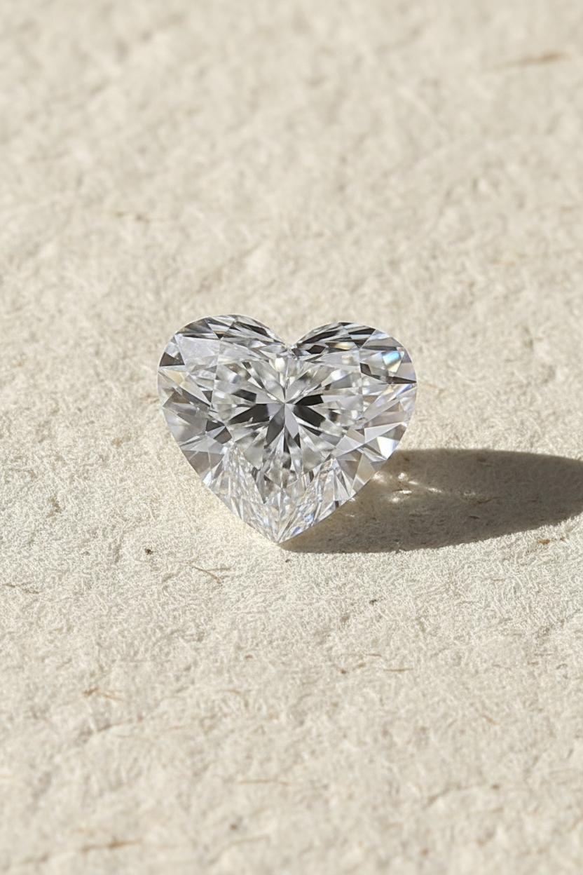 7.09 Carat Heart Cut Lab Grown Diamond VS1 F Color IGI Certified
