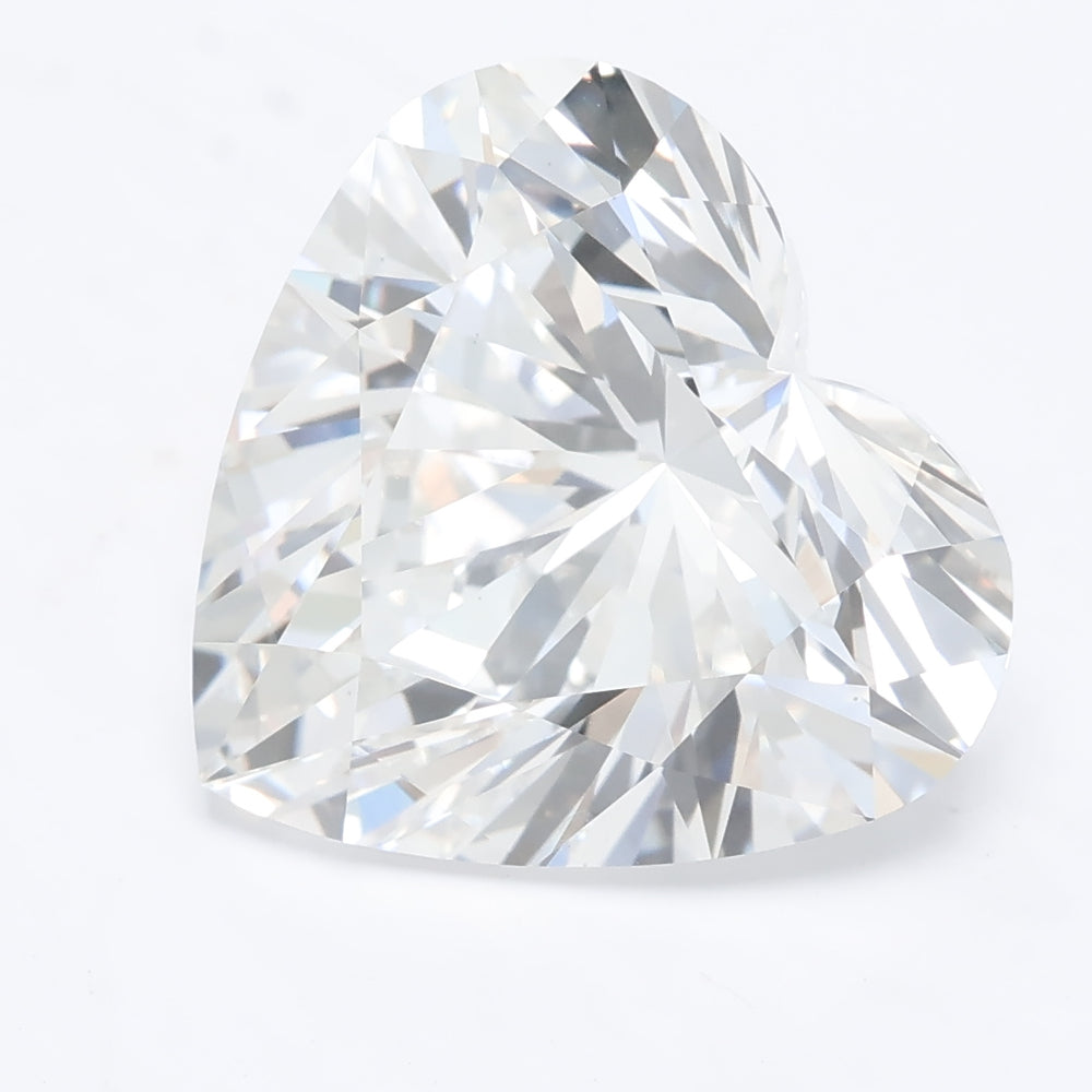 Diamant cultivé en laboratoire, taille cœur, 7,26 carats, VS1F