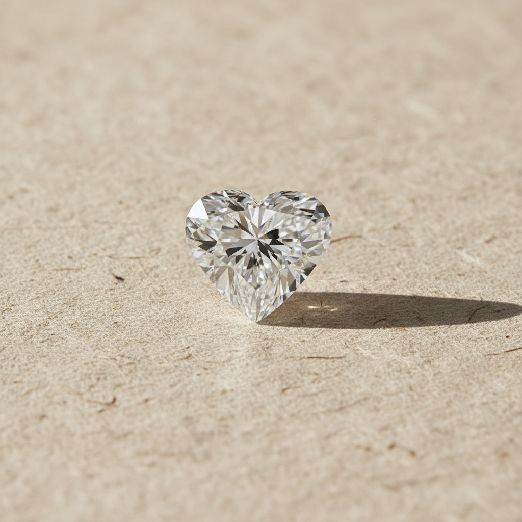 1.00 Carat Heart Cut Lab Grown Diamond VVS2 E Color IGI Certified
