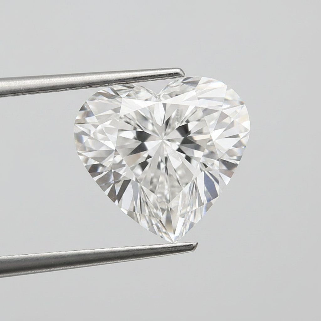 1.00 Carat E VVS2 Heart Shape CVD Lab Grown Diamond IGI Certified
