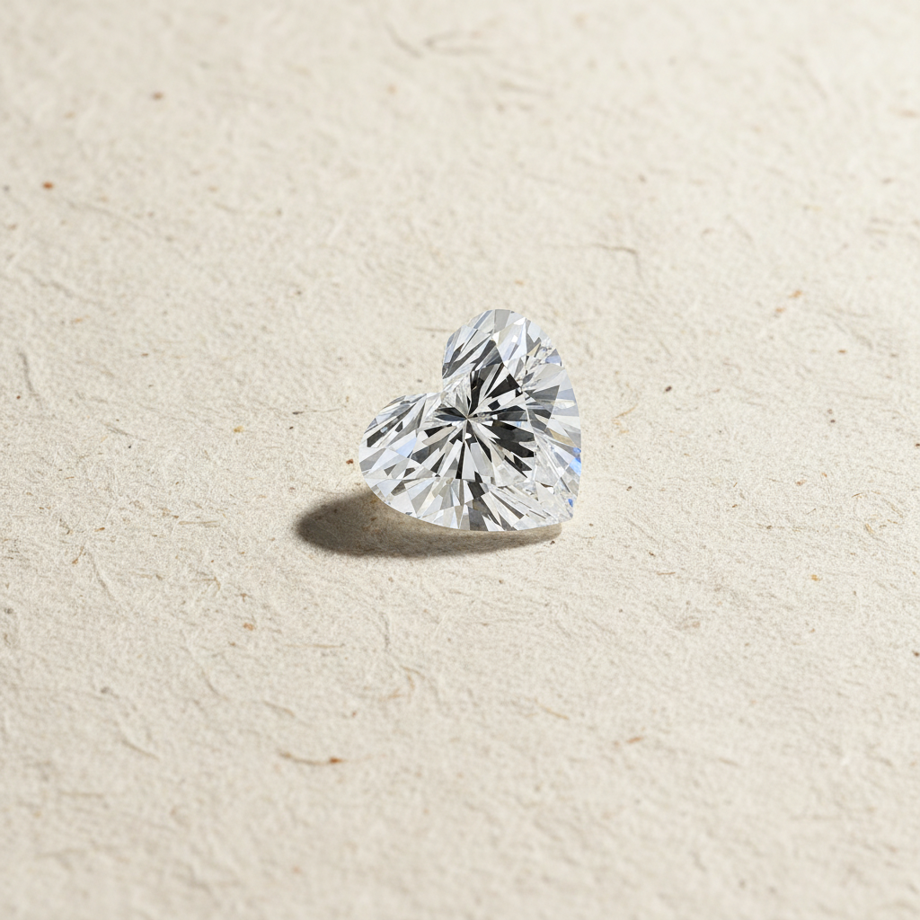 1.00 Carat Heart Cut Lab Grown Diamond VVS1 E Color IGI Certified
