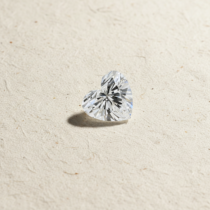 1.00 Carat Heart Cut Lab Grown Diamond VVS1 E Color IGI Certified

