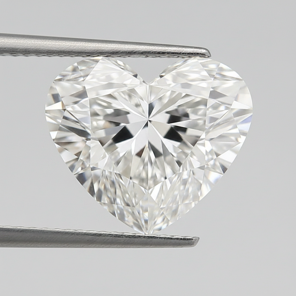 1.01 Carat E VVS1 Heart Shape CVD Lab Grown Diamond IGI Certified
