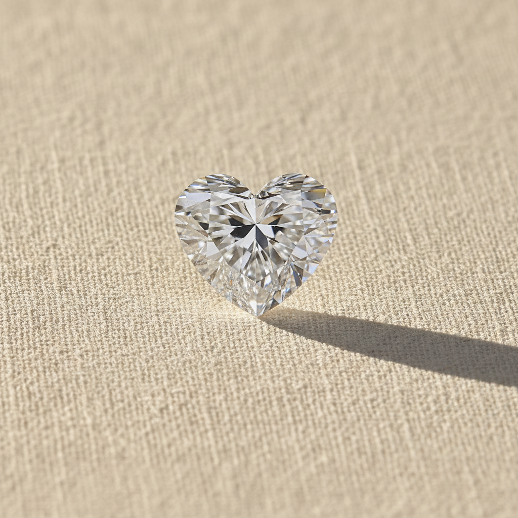 1.00 Carat Heart Cut Lab Grown Diamond VVS1 E Color IGI Certified
