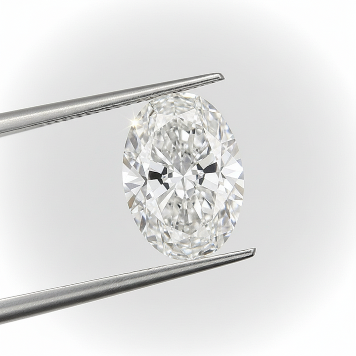 2,00 karaat ovale lab-grown diamant, VVS2/E