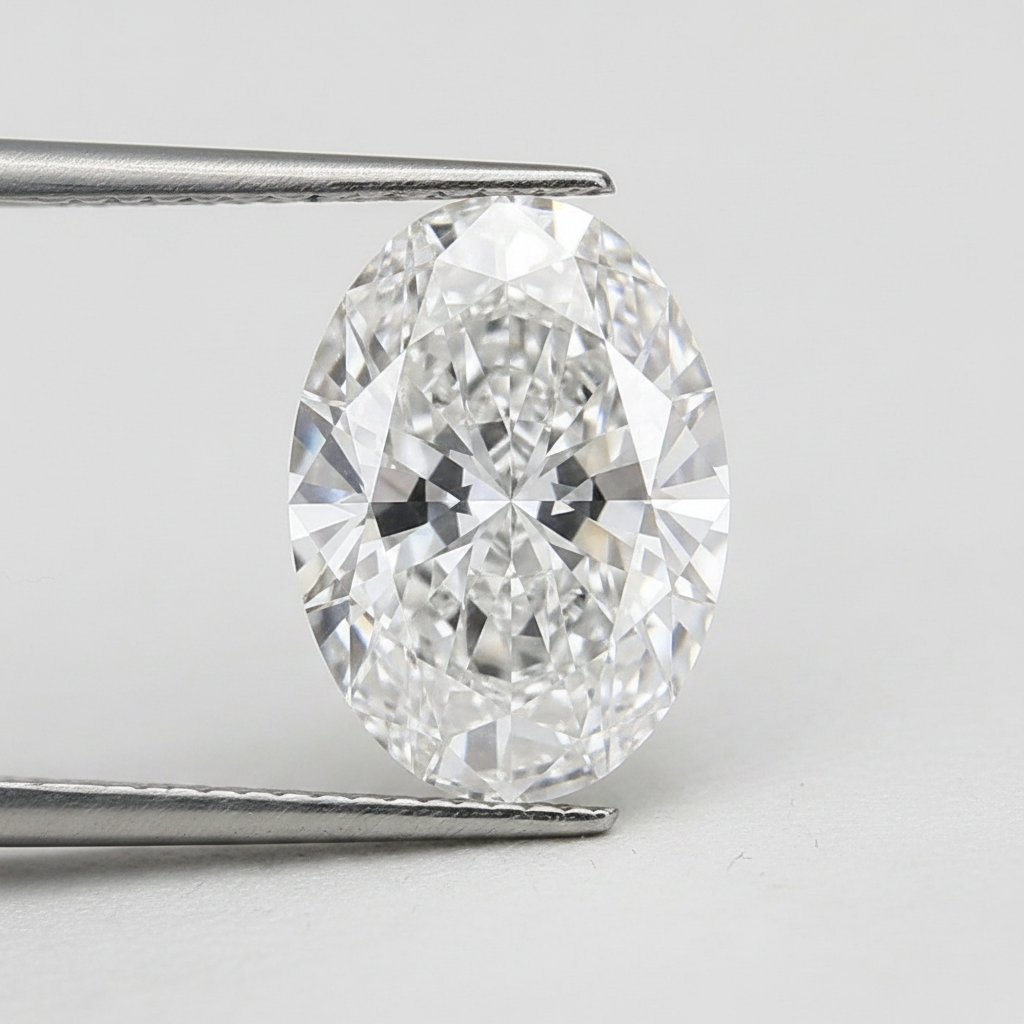 2,00 karaat ovale lab-grown diamant, VS1/E
