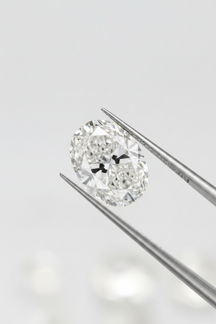 2,00 karaat ovale lab-grown diamant, VVS2/F