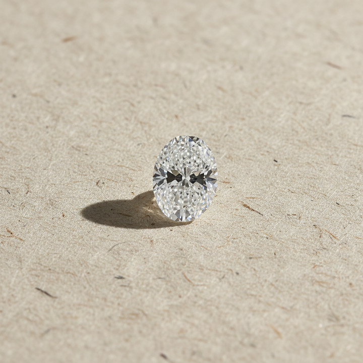 2,00 karaat ovale lab-grown diamant, VVS2/F