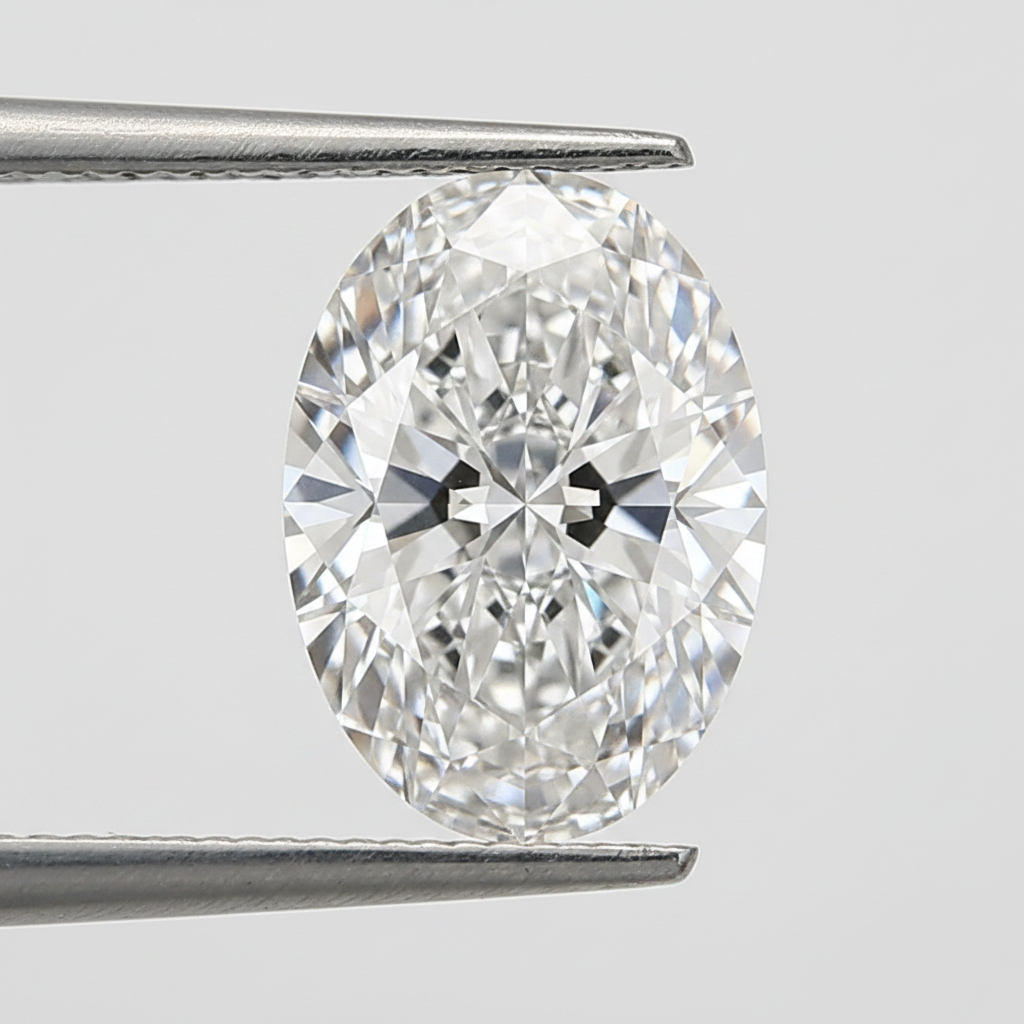 2,00 karaat ovale lab-grown diamant, VVS2/E