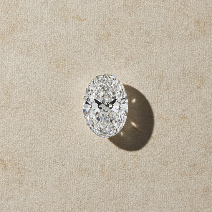 2,00 karaat ovale lab-grown diamant, VVS2/E